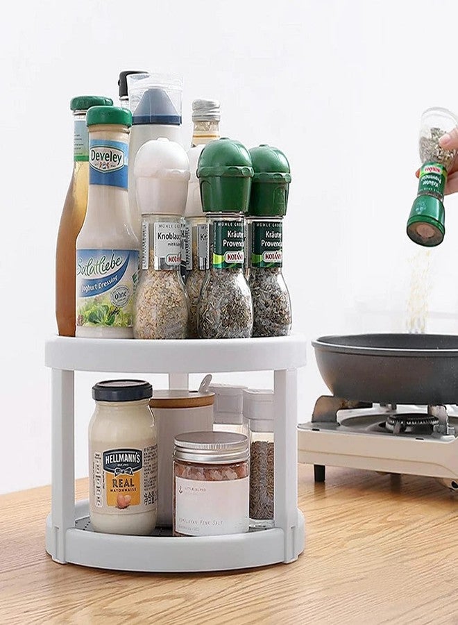 AIVER Turntable Lazy Susan Organizers, Rotating Spice Rack Spinner - Pantry, Cabinet Organization and Storage - Kitchen, Fridge, Bathroom, Vanity Countertop Spinning Organizing with Gray Base Paper pad - Image 5